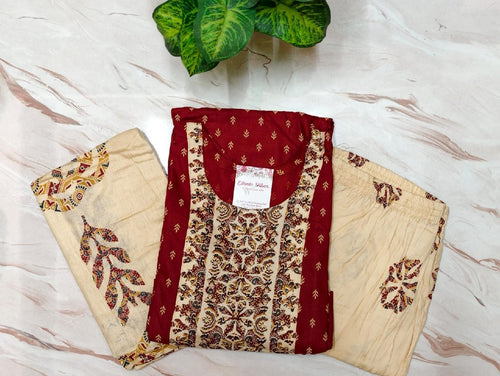 Rayon Straight Cut Kurthi Set with Dupatta