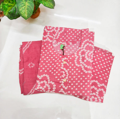 Blended Cotton Kurti with Pant & Dupatta Set