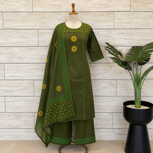 Premium Cambric Cotton 3-Piece Suit Set
