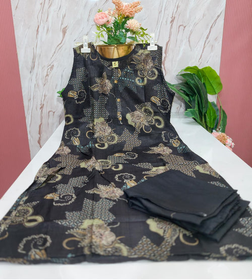Vatican Fabric Straight Cut Kurti with Pants