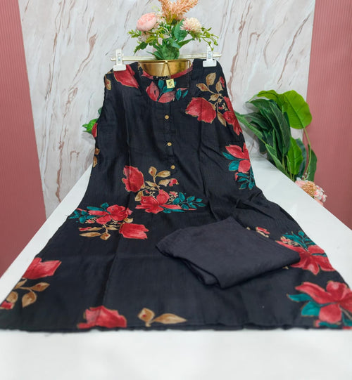 Vatican Fabric Straight Cut Kurti with Pants
