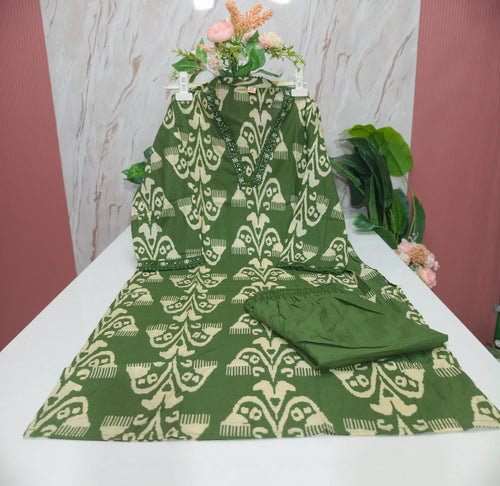 60s Count Cotton Kurti with Embroidery Work