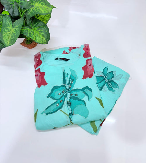 Premium Mul Cotton Umbrella Kurti with Dupatta