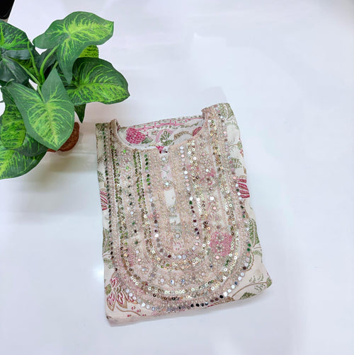 Off White Mul Cotton Yoke Dress