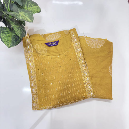 Rayon Kurti with Cotton Dupatta Set