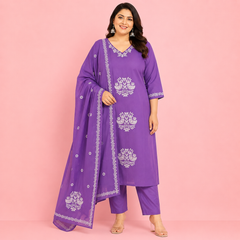 Plus Size Cotton Salwar Set