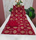 Vatican Fabric Straight Cut Kurti with Plazo Pants - Red