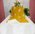 Vatican Fabric Embroidered Top with Palazzo Pants - Yellow