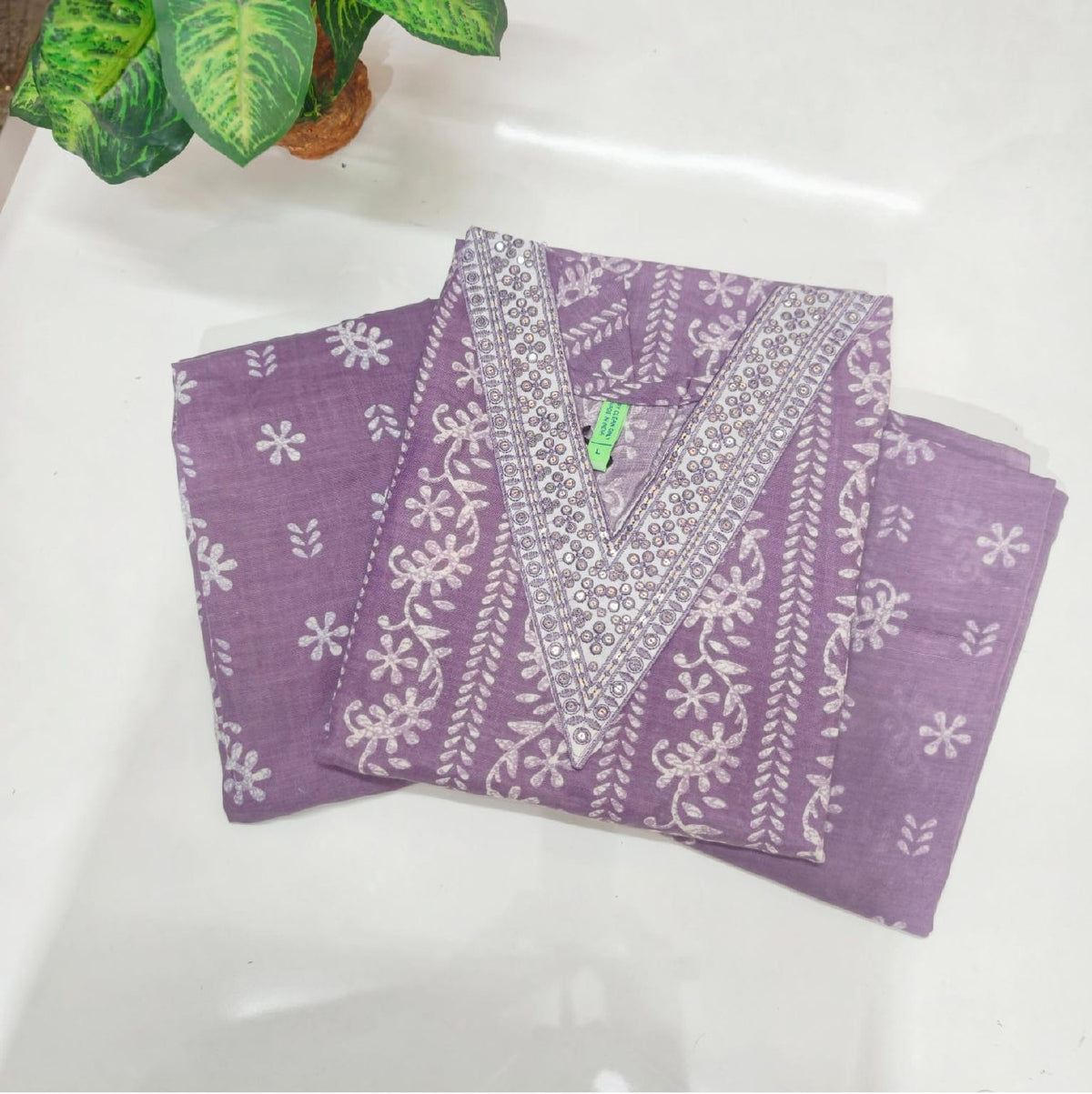 Blended Cotton Kurti with Pant & Dupatta Set