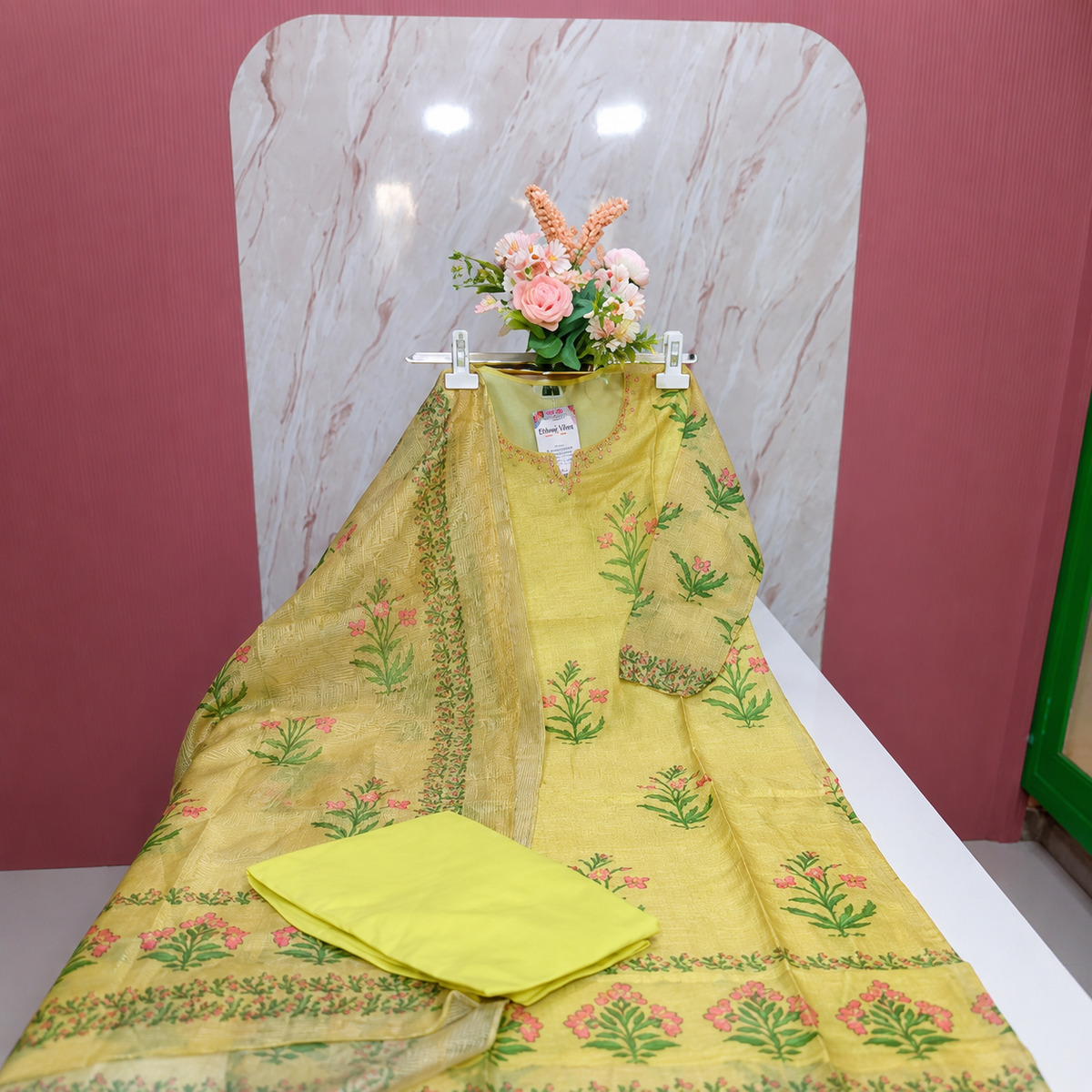 Premium Soft kotta Cotton Straight Kurti Set