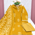 Premium Mustard Yellow 60s Cotton 3-Piece Set