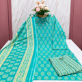 Premium Aqua Blue 60s Cotton 3-Piece Set