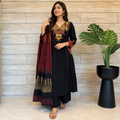 Premium Dabu Cotton A-Line Kurti Set