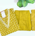Ethnic Vibes Mustard 60s Cotton Kurta Set,