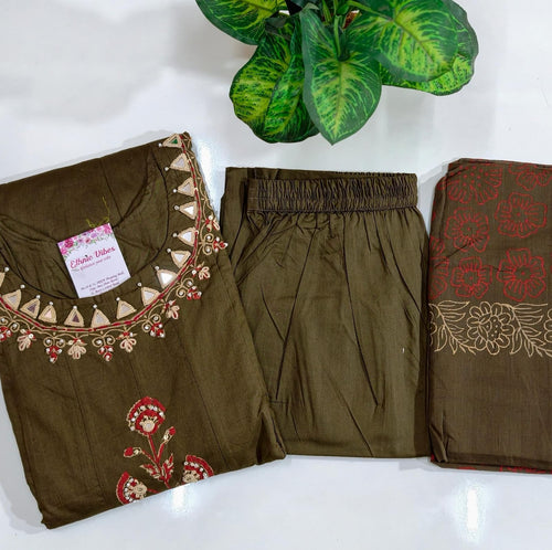 Premium Jaipur Block Print Anarkali Kurti Set