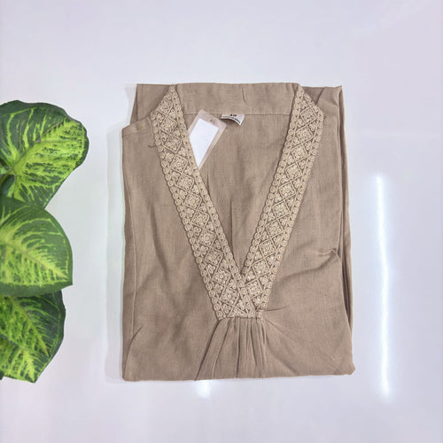 Elegant Cotton A-Line Kurti