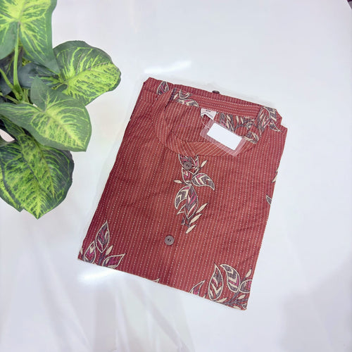 Premium Kantha Cotton A-Line Kurti