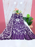 Purple Rayon Single Umbrella Kurti Set