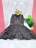 Soft Cotton Single Umbrella Kurti – Black