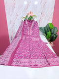 Single Umbrella Kurti Set with Dupatta – Pink