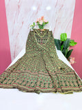 Rayon Single Umbrella Kurti – Olive Green
