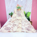 Cream Rayon Plus Size Umbrella Kurti