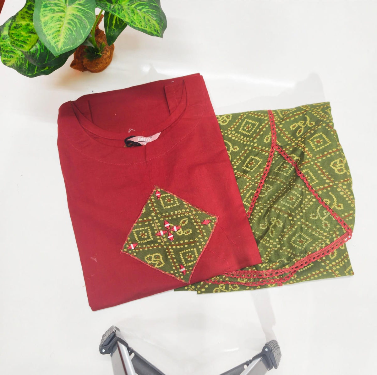 Cotton Sleeveless Co-ord Set with Dhoti Pants