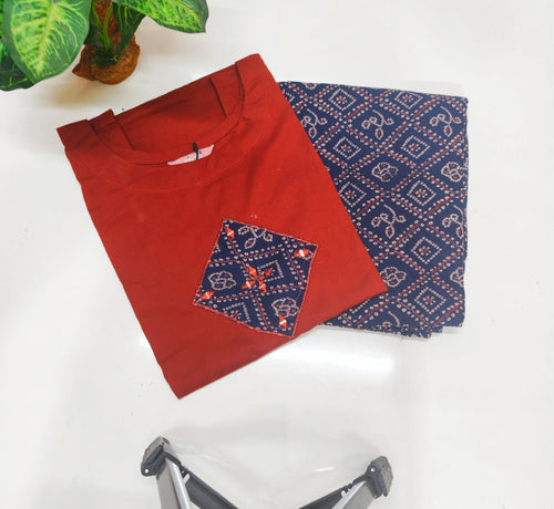 Cotton Sleeveless Co-ord Set with Dhoti Pants