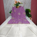 Vatican Fabric Embroidered Top with Palazzo Pants - Lavender
