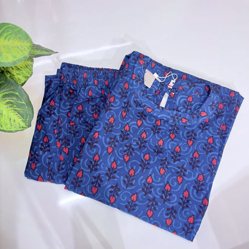 Sixties Count Cotton Floral Plazo Set