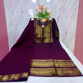 Kanchi Cotton Straight Cut Top with Georgette Dupatta