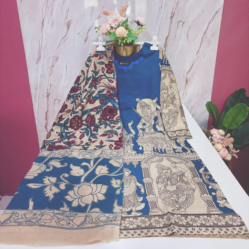 Kalamkari Print Cotton Kurti with Dupatta