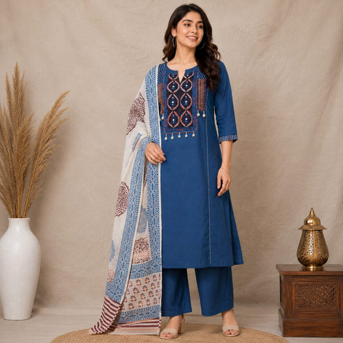 Premium A-Line Kurti Set