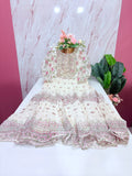 Off White Mul Cotton Yoke Dress