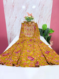 Rayon Single Umbrella Kurti – Mustard Yellow