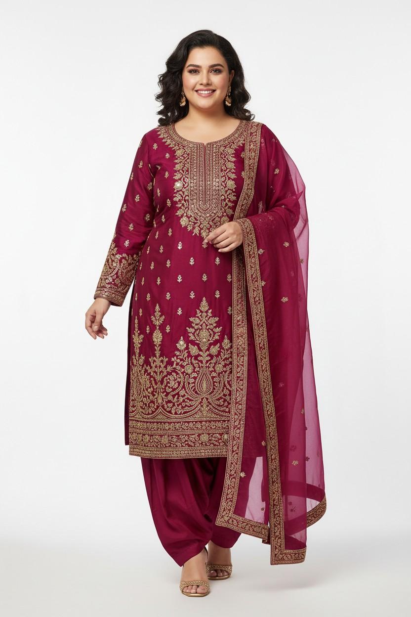 Plus Size Fancy Salwar Set